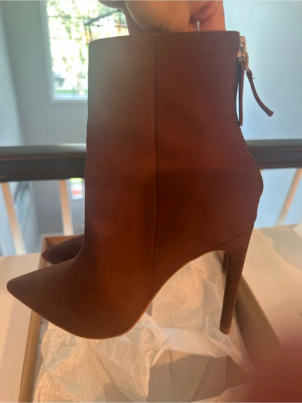 Steve Madden Chestnut Pointed-Toe Stiletto Ankle Boots